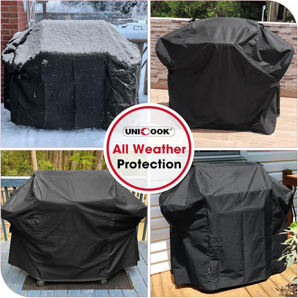 58 Inch Grill Cover for Weber Genesis II, LX 300 Series and Genesis 300 Series Gas Grills, Heavy Duty Waterproof Fade Resistant BBQ Cover, All Weather Protection, Compared to Weber 7130.