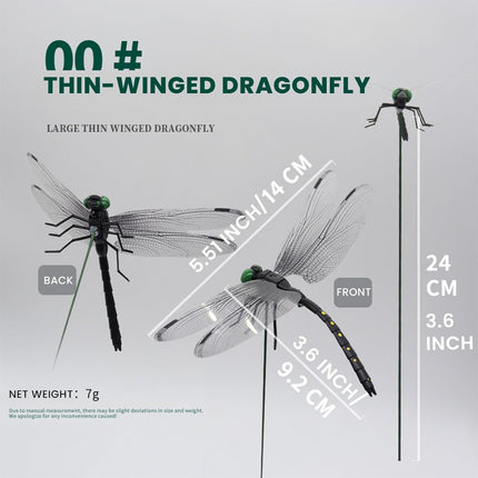 20 Pcs Dragon Fly Clips for Bugs Repellent, 3D Artificial Dragonfly Hat Clip, Dragonfly Garden Decor (20, Black*20 Pcs).