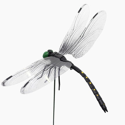 20 Pcs Dragon Fly Clips for Bugs Repellent, 3D Artificial Dragonfly Hat Clip, Dragonfly Garden Decor (20, Black*20 Pcs).