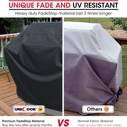 Heavy Duty Waterproof Barbecue Gas Grill Cover, 65-inch BBQ Cover, Special Fade and UV Resistant Material, Durable and Convenient, Fits Grills of Weber Char-Broil Nexgrill Brinkmann and More.
