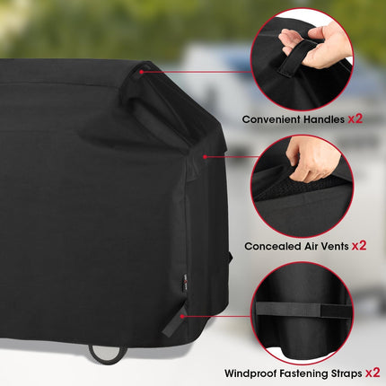 Heavy Duty Waterproof Barbecue Gas Grill Cover, 65-inch BBQ Cover, Special Fade and UV Resistant Material, Durable and Convenient, Fits Grills of Weber Char-Broil Nexgrill Brinkmann and More.