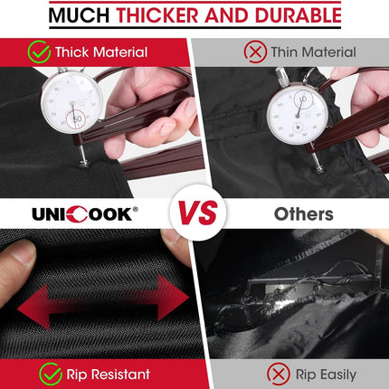 Heavy Duty Waterproof Barbecue Gas Grill Cover, 65-inch BBQ Cover, Special Fade and UV Resistant Material, Durable and Convenient, Fits Grills of Weber Char-Broil Nexgrill Brinkmann and More.