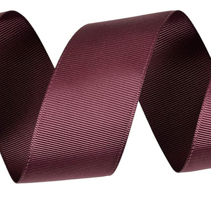 Burgundy Grosgrain Ribbon, 1 1/2 Inch 50 Yards, Great for Crafts Bows Flower Bouquet Wedding Home Decor Gift Wrapping.