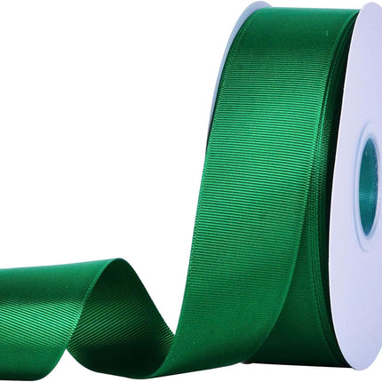 Forest Green Grosgrain Ribbon, 1 1/2 Inch 50 Yards, Great for Crafts Bows Flower Bouquet Wedding Home Decor Gift Wrapping.