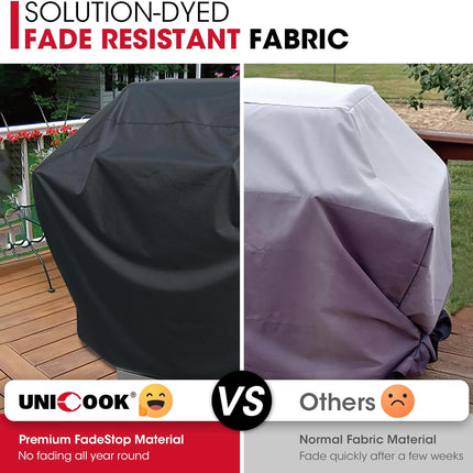 Grill Cover 55 Inch for Outdoor Grill, Heavy Duty, Waterproof, Fade Resistant, BBQ Cover with Handles/Straps/Air Vents, Compatible with Weber Charbroil Nexgrill Gas BBQs etc.