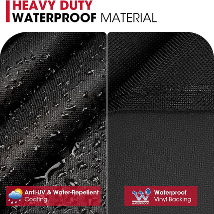 Grill Cover 55 Inch for Outdoor Grill, Heavy Duty, Waterproof, Fade Resistant, BBQ Cover with Handles/Straps/Air Vents, Compatible with Weber Charbroil Nexgrill Gas BBQs etc.