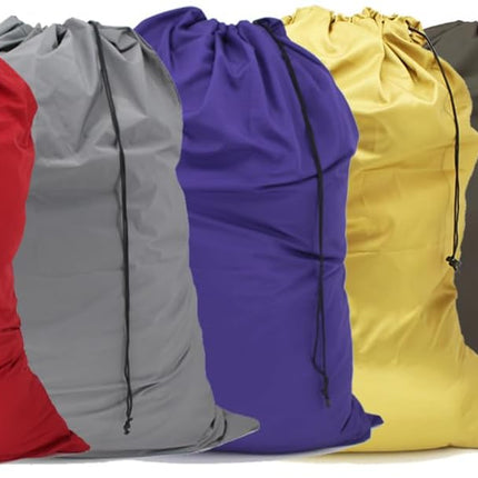Extra Large Laundry Bag 6 Pack, Varied Colors, Travel Laundry Bags with Drawstring Closure, 30"x40", for college, dorm and apartment dwellers (6PCS).