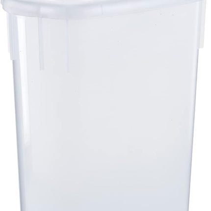 Wrap N' Craft Plastic Wrapping Paper Organizer Storage Container with Top Ornament Storage Compartment for 20 Standard 30 Inch Rolls, Clear.