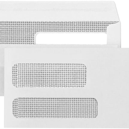 500 No. 9 Flip and Seal Double Window Security Envelopes - Designed for Quickbooks Invoices and Business Statements with Self Seal Flip Press and Seal Flap -Number 9 Size 3 7/8 Inch X 8 7/8 Inch.