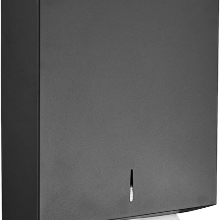 Paper Towel Dispenser Wall Mount - Multifold Trifold Paper Towel Dispensers, Large Capacity Stainless Steel Tissue Holder, Suitable for Bathrooms and Public Places Black.