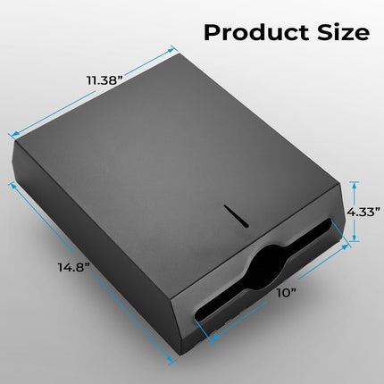 Paper Towel Dispenser Wall Mount - Multifold Trifold Paper Towel Dispensers, Large Capacity Stainless Steel Tissue Holder, Suitable for Bathrooms and Public Places Black.