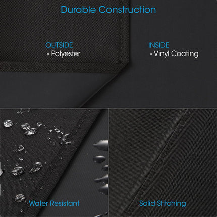 Waterproof Portable Grill Cover for Weber Q2000, Q200 Series and Baby Q Gas Grill, Compared to Weber 7111, All Weather Protection, Black.