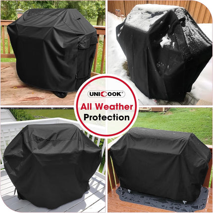 Outdoor Large Grill Cover 70 Inch, Heavy Duty Waterproof Gas Grill Cover for Outside, Fade Resistant Durable BBQ Protector, All Weather Protection for Backyard BBQs, Black.