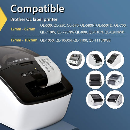 - Compatible Shipping Labels Replacement for Brother DK-1202 (2.4 in x 3.9 in), Use with Brother QL Label Printers [10 Rolls/3000 Labels].