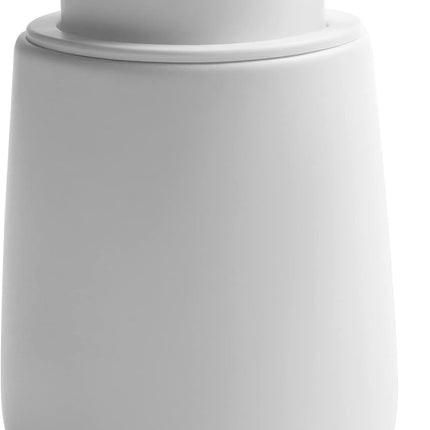 Soap Dispenser Ceramic with Easy-to-Press Pump Hand Lotion Liquid Dispenser for Shampoo Bathroom Kitchen 12 oz White.
