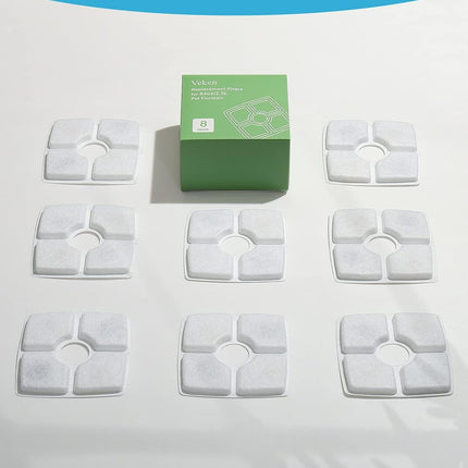8 Pack Replacement Filters for 84oz/2.5L Automatic Pet Fountain Cat Water Fountain Dog Water Dispenser.