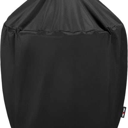 Grill Cover 31.5 Inch, Compatible with Large Big Green Egg, Kamado Joe and Pit Boss Ceramic Grills, Heavy Duty Waterproof BBQ Cover, Fade Resistant Round Smoker Protector, 31.5" Dia X 31.5" H.
