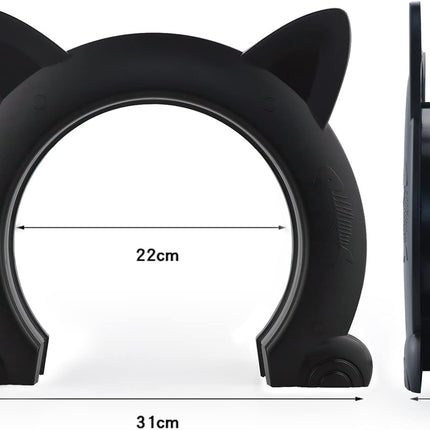 Large Cat Door Interior Door, XL Indoor Cat Door, Pet Doors for Cats, Kitties and Small Dogs (Black).