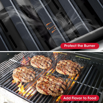 7620 Flavorizer Bars for Weber Genesis 300 Series, E-310 E-330 Grills with Front Control(2011-2016), 17.5 Inch Porcelain Steel Flavor Bars, Grill Burner Cover Replacement Parts.