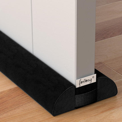 Under Door Draft Stopper 30" to 36" Adjustable Draft Stopper for Bottom of Door, Soundproofing Noise Blocker Seal Gap up to 1.7", Easy to Install, Black.