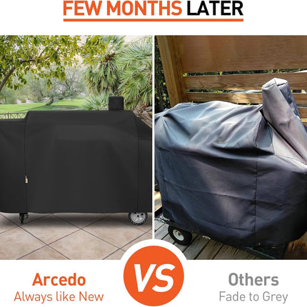 Grill Cover Compatible with Pit Boss 1100 Pro Series Pellet Gas Combo Grill, Heavy Duty Waterproof All Weather Protection for Outdoor Wood Pellet BBQ.