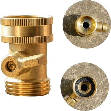 Brass Garden Hose Shut Off Valve, 4 Pack Heavy Duty 3/4 Inch Solid Brass Garden Hose Shut Off Valve with 4 Extra Rubber Washers.