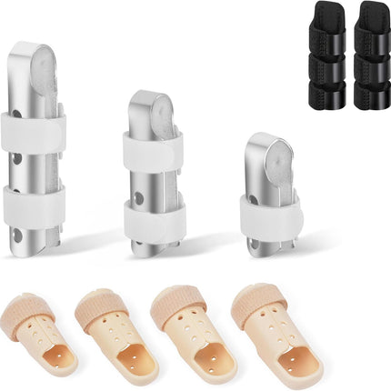Finger Splint, 9PCS Finger Brace for Index, Middle, Ring Fingers Straightening Arthritis Knuckle Immobilization.