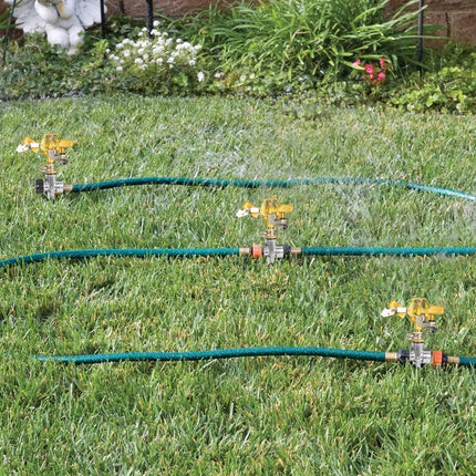 8 Pack 1/2 inch Zinc Alloy Lawn Sprinkler Spike Base, Water Flow Thru Sprinkler for Yard, Lawn, Garden and Grass Irrigation.