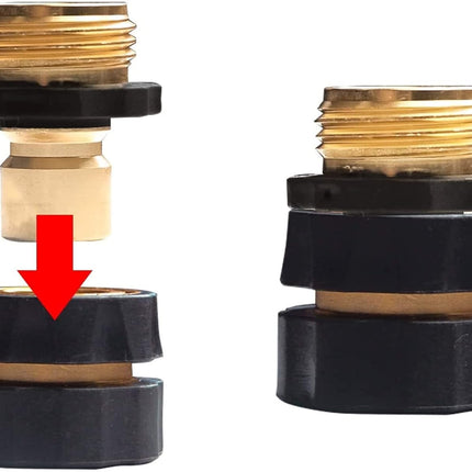 3/4 Inch Garden Hose Quick Connect, Quick Connect Garden Hose Fittings, Male and Female Water Quick Release Hose Connector (6 Pack).