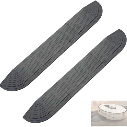 2-Pack Plastic Threshold Ramp for Robot Vacuums Fits Roborock Dreame iRobot Shark Compatible with Ecovacs Eufy Xiaomi Narwal MOVA -1.2''x4.5''x25'' Grey Climbing Mat for 0.8''-1.2'' Sills.