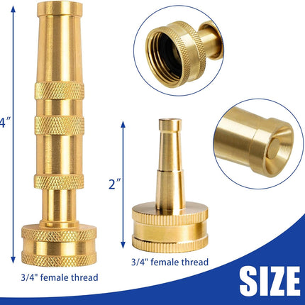 Garden Hose Quick Connect + Nozzle Twist and Nozzle Jet.