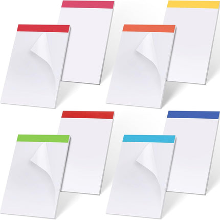 8 Pcs Blank Notepad 5 x 8 Inch 50 Sheets Per Notepad Tearable Memo Pads for Drawing Writing Blank Scratch Pads Notebook for Office Supplies Grocery Shopping.