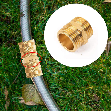 Garden Hose Adapter + Nozzle Jet with Shutoff Valve.