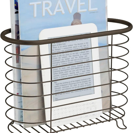 Newspaper and Magazine Rack for Bathroom, Office, Den - Bronze.