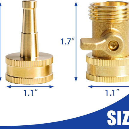 Garden Hose Repair Kit + Jet Nozzle Hose Shutoff Valve.