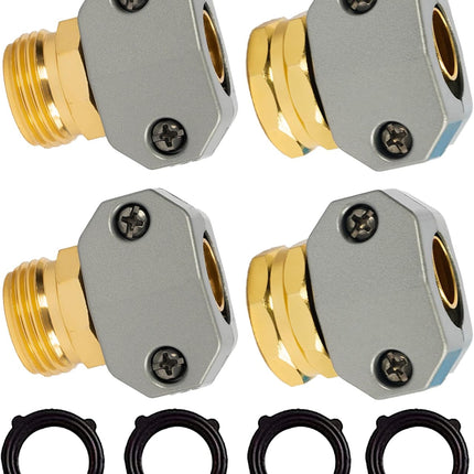 Garden Hose Repair Kit + Brass Garden Hose End Caps.