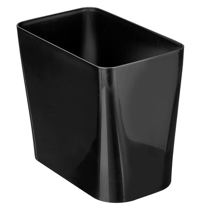 Plastic Small 3-Gallon Wastebasket, Trashcan Container Bin - for Bathroom, Bedroom, Kitchen, Home Office, Laundry Room - Holds Trash, Garbage, Waste - Black.