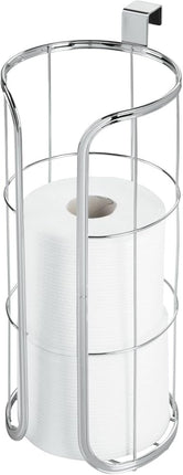 Hanging Toilet Roll Holder – Cistern-Suspended Toilet Roll Stand – Toilet Roll Storage for Three Spare Rolls – Silver.