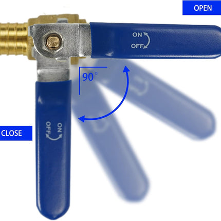 Garden Hose Adapter + Pex Brass Full Port Shut Off Ball Valve.