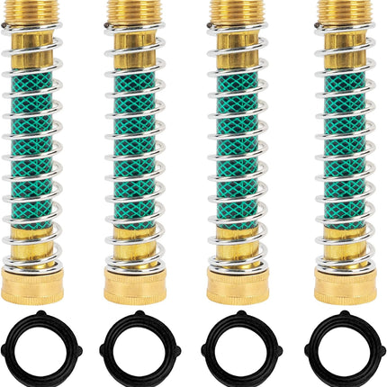Brass Garden Hose Splitter (4 Way) + Garden Hose Protector.