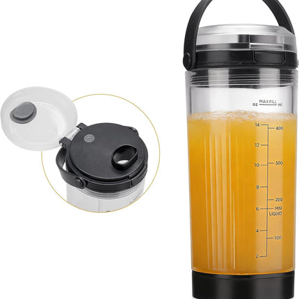 18oz Blender Cups Replacement Compatible with Ninja Blast Portable Blender BC100 & BC151 Series, Portable Blender Accessories with Sip Lid & Bottom Cap, BPA-Free.