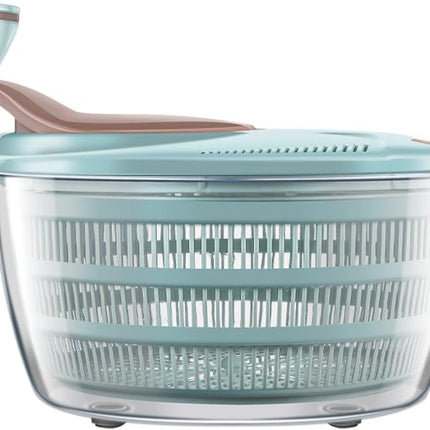 Salad Spinner, 4.24 Quart Lettuce Spinner with Double Drainage Holes, Salad Dryer for Washing, Spinning, and Draining Greens, Fruits, and Vegetables.