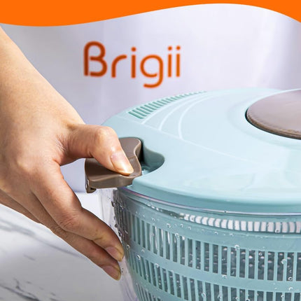 Salad Spinner, 4.24 Quart Lettuce Spinner with Double Drainage Holes, Salad Dryer for Washing, Spinning, and Draining Greens, Fruits, and Vegetables.
