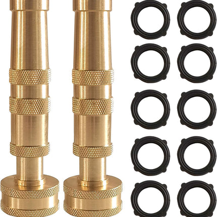 4" Twist Hose Nozzle + 90 Degree Garden Hose Elbow Connectors.