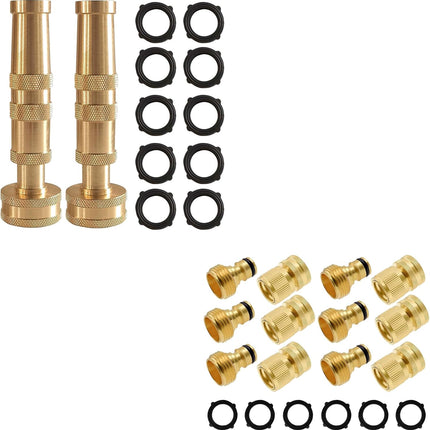 4" Twist Hose Nozzle + Garden Hose Quick Connector.