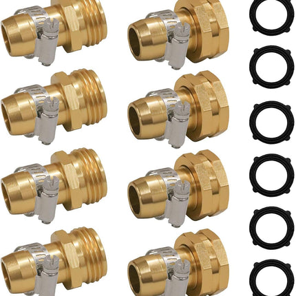 Garden Hose Repair Connector with Clamps + Hose Repair Kit.
