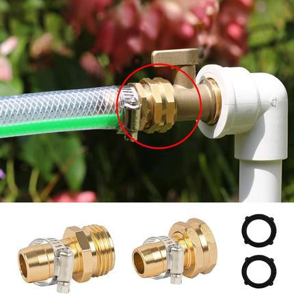 Garden Hose Repair Connector with Clamps + Hose Repair Kit.