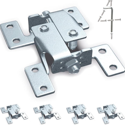 Countertop Joint Fasteners Double Action - 4-Pack, Adjustable Flip Bolt Fastener for Counter-top Table-top Connector Hardware, Miter Draw Bolt Joint Seam Woodwork Surface Connector Kit.