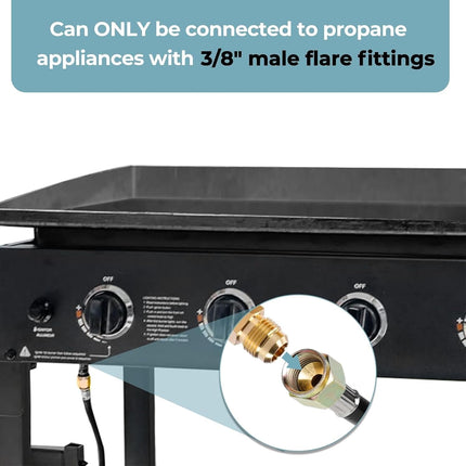 3.5 Feet Universal Gas Grill Regulator and Hose with Gauge, Replacement for Patio Heater, Weber, Charbroil, Nexgrill and Other Propane BBQ Grill, Fire Pit.