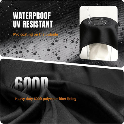 Square Fire Pit Cover, Fits for 28-32 Inch Fire Pit Table, Waterproof and Windproof, 32 x 32 x 24 Inches, Black.